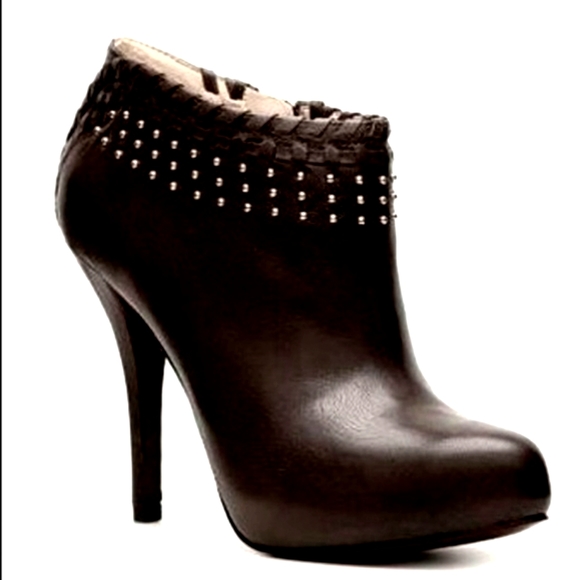 Enzo Angiolini Leather Studded Heeled Booties - Picture 7 of 7